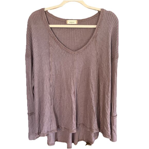 Altar’d State Tunic Style Flowy Top Waffle-knit Texture Size S Dusty Mauve - Picture 9 of 9